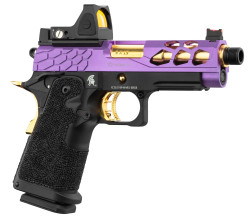 Photo PG9011-02.jpg Airsoft Pistol GBB Stryk Hi-Capa 4.3 + RMR purple/gold Lancer Tactical