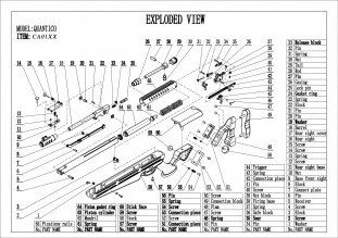 Original spares parts for QUANTICO Air rifle