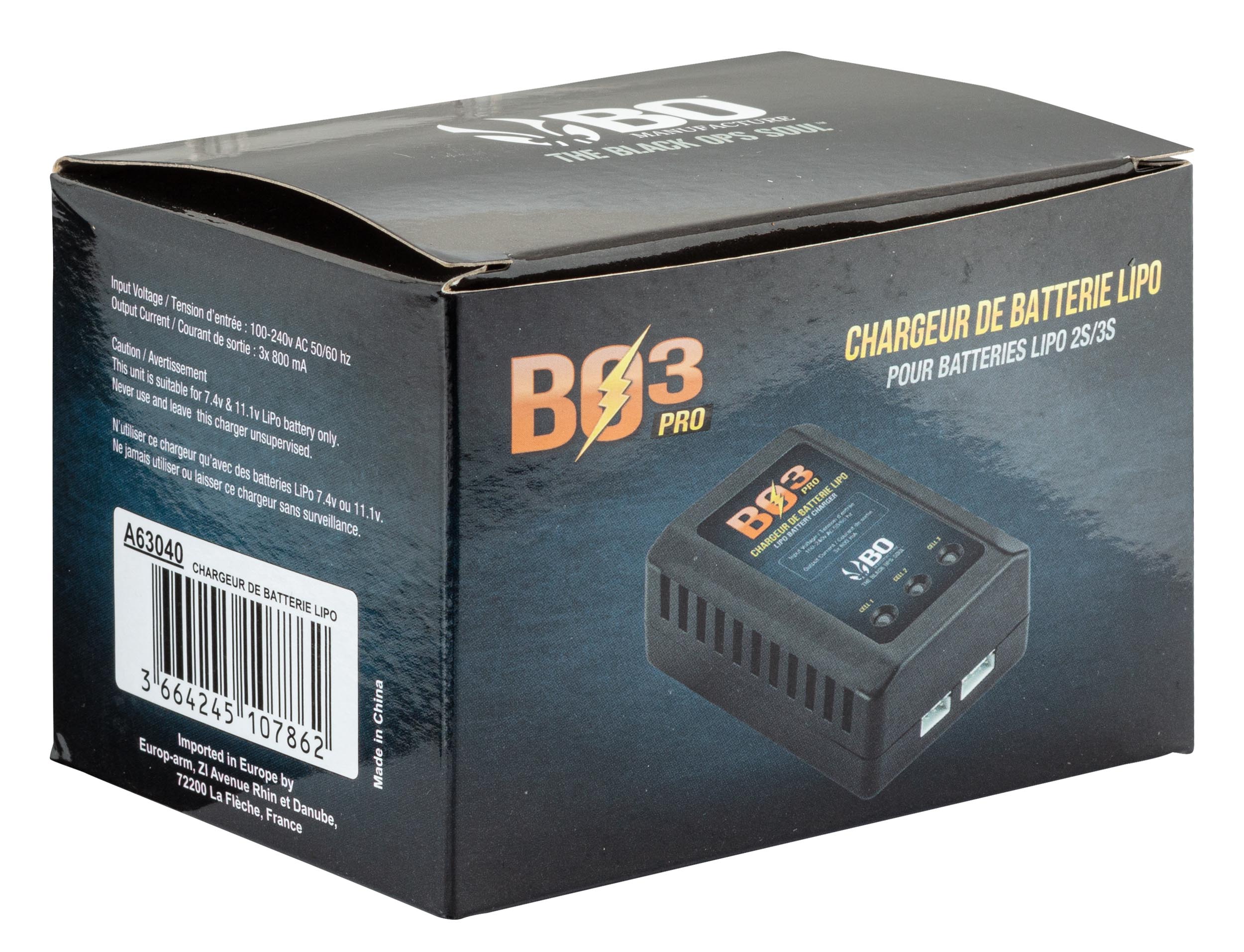 A63040-10 Chargeur de batterie BO3 LiPo 7,4V et 11,1V