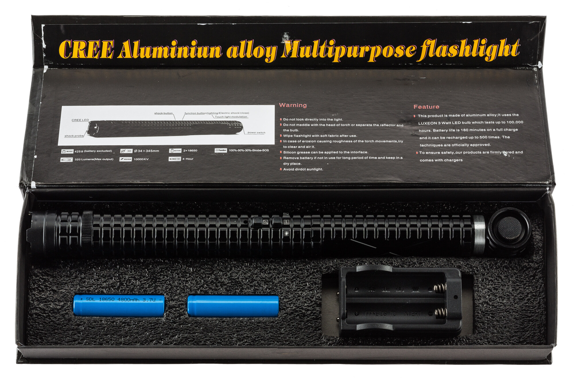 Matraque Shocker EXTREME X8 - 10 000 000 volts