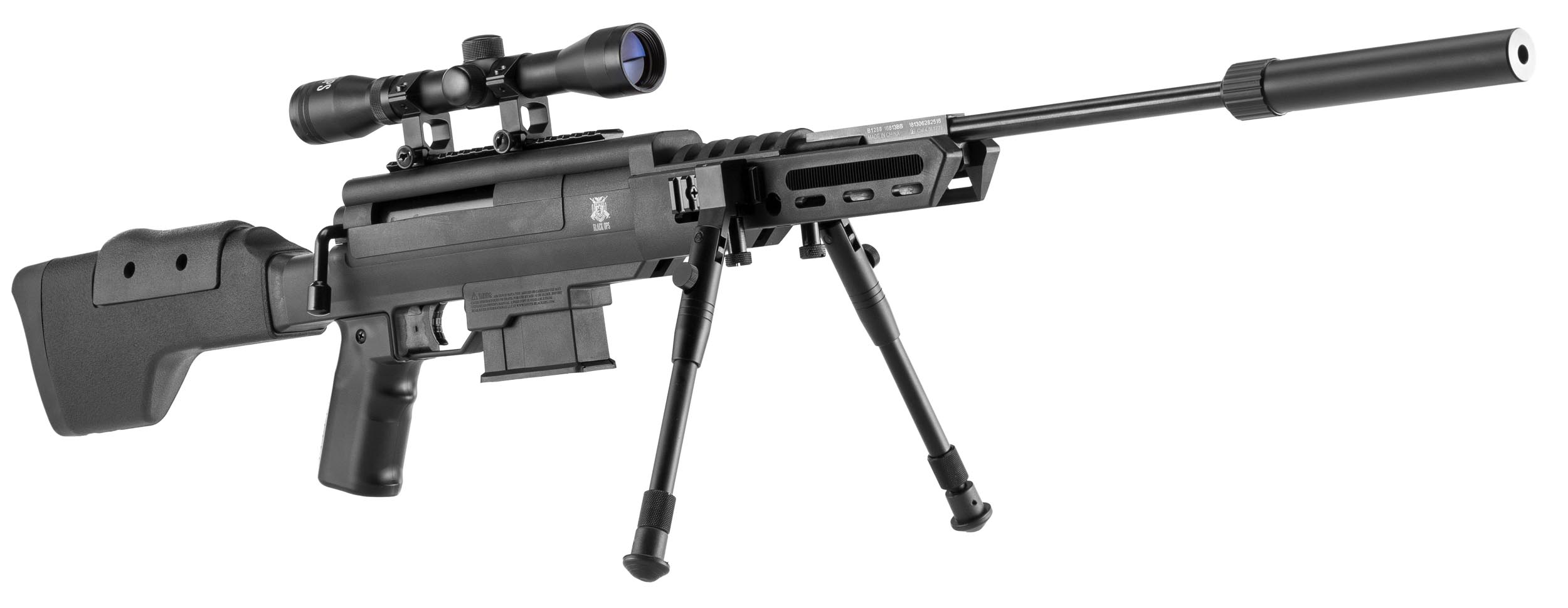 CA38023 Carabine à air comprimé Black Ops type sniper cal. 4,5 mm 10J
