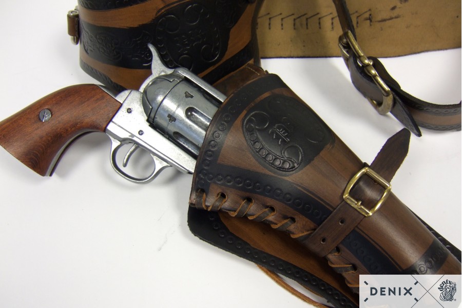 Étui Revolver en Cuir, Holster Pistolet Transport Ceinture Dissimulé Étui  Pistolet de Cowboy Occidental Réglable avec Pochette à Balles pour la  Chasse en Plein Air : : Sports et Loisirs