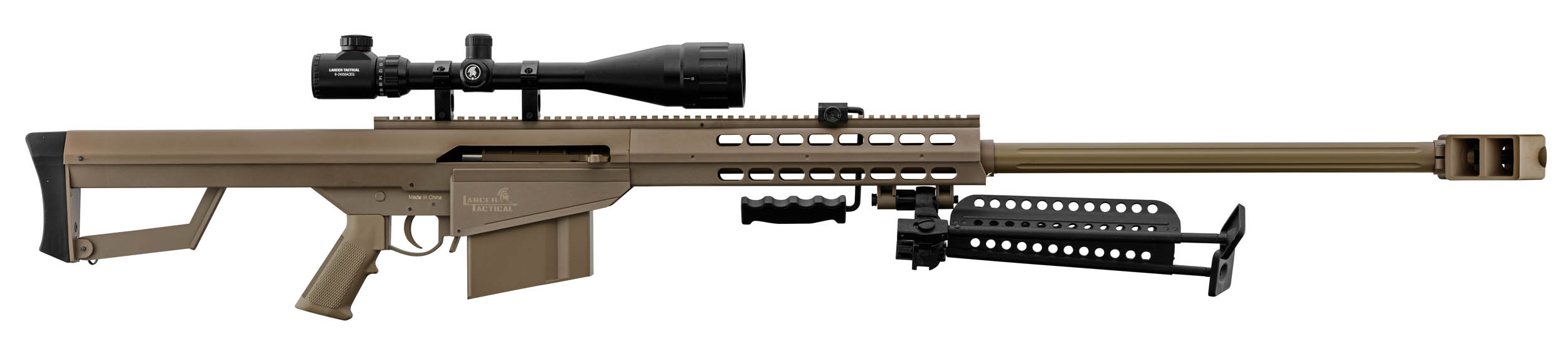 PCKLR3052-10 Pack Sniper LT-20 tan M82 1,5J + lunette + bi-pied + poignée